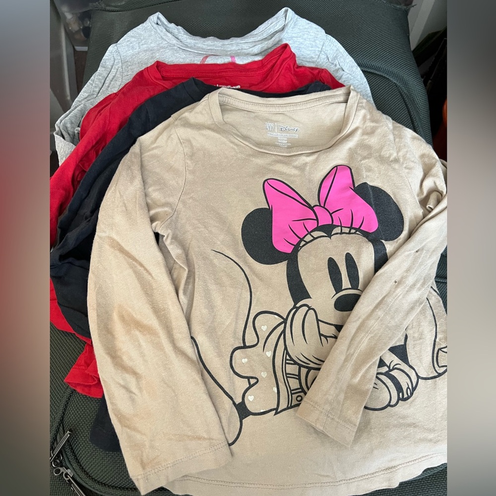 Baby Gap Disney Minnie Mouse bundle of 4 long sleeve t-shirts size 5